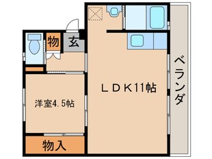 ビレッジハウス直方5号棟の物件間取画像